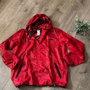 Adidas Men's Red and Black Windbreaker